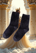 Tumemustad  `naaritsa´ karvast sokid - Royal Black MINKÉ