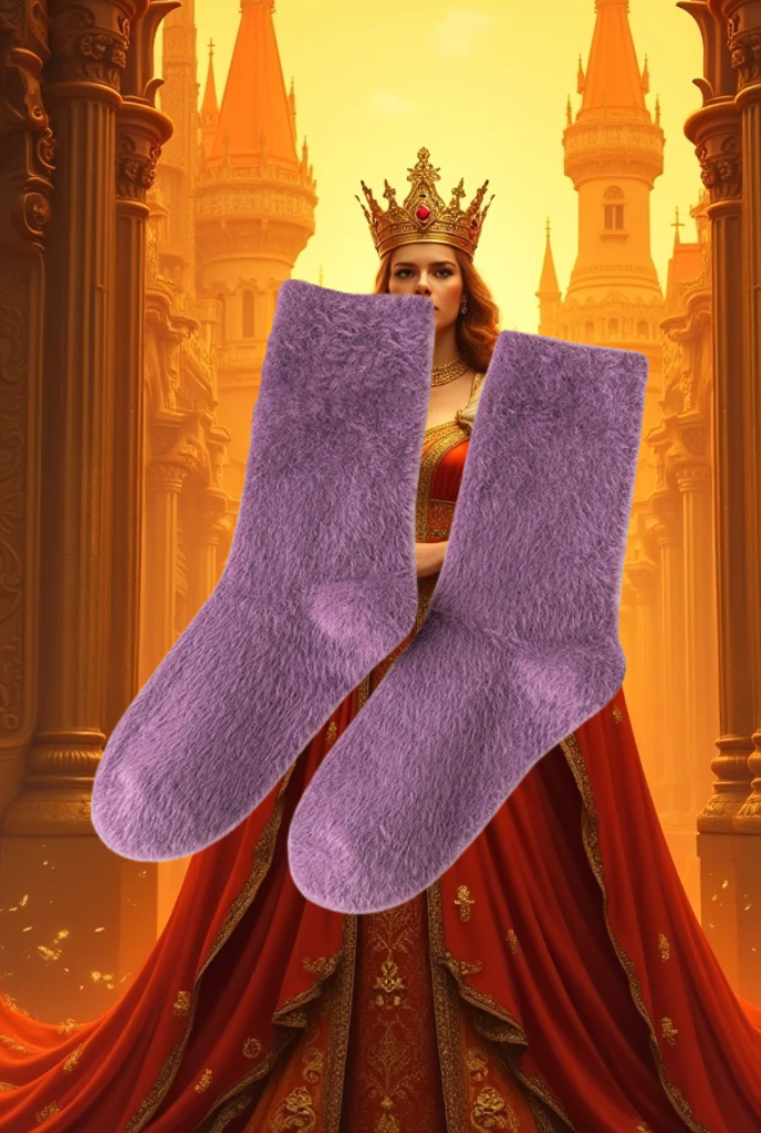 Lillad  `naaritsa´ karvast sokid - Royal Purple MINKÉ