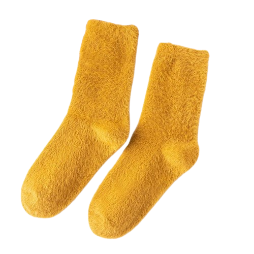 Kollased `naaritsa´ karvast sokid - Fruity Yellow MINKÉ