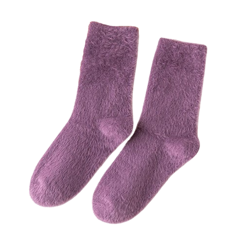 Lillad  `naaritsa´ karvast sokid - Royal Purple MINKÉ